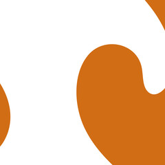 Abstract Orange Fluid Organic Shape