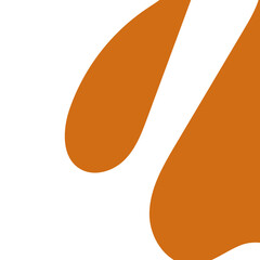 Abstract Orange Fluid Organic Shape