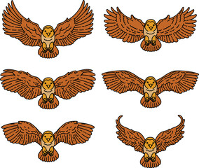 Flying Owl Cartoon Sequence Animation Sprite