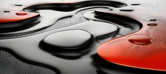 Obraz premium Vibrant 3d abstract business background in red and black colors for design projects