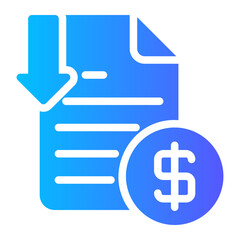 reduce costs gradient icon