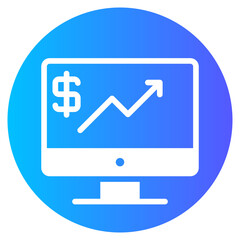 Fototapeta premium analytics gradient icon
