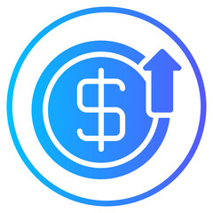 Obraz premium profit gradient icon