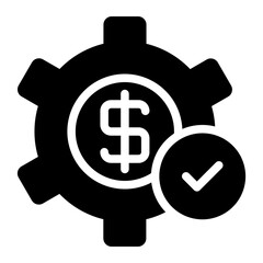 cost effectiveness glyph icon