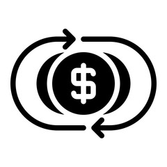 Fototapeta premium cost glyph icon