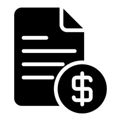invoice glyph icon