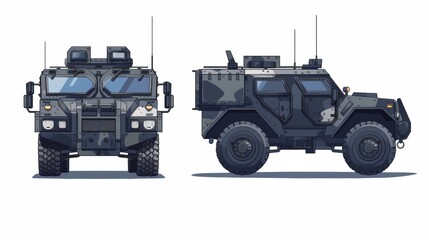 Armed truck for special police force SWAT tactical team - 752641491