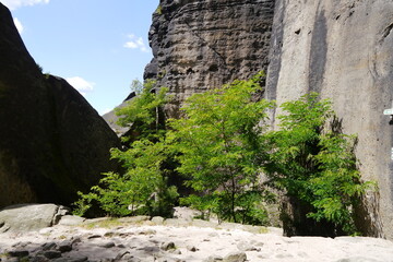 Felsformationauf dem Pfaffenstein in der Sächsischen Schweiz