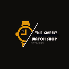 Watches frame logo design template