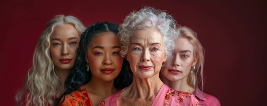 Inclusive beauty campaign showcases diverse models of all ages, sizes, and backgrounds, empowering through representation.