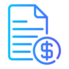 invoice gradient icon