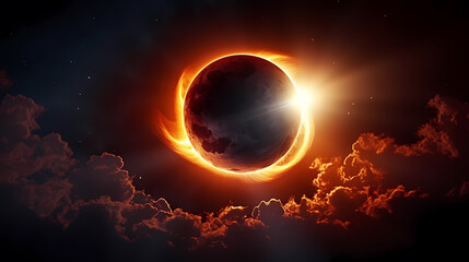 A solar eclipse creates a stunning celestial event that showcases the spectacular phenomena of the universe