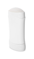 One solid deodorant isolated on white. Personal care product