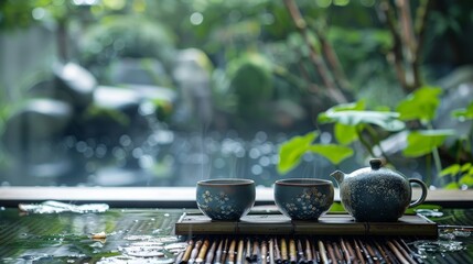 In a tranquil Asian garden, embrace ritual, elegance, and mindfulness during the traditional tea ceremony.