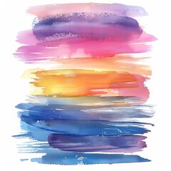 Abstract watercolor brushstroke art in vivid pink and blue hues, expressive and modern.