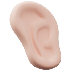 ear 3d render icon illustration