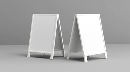 blank white poster with frame