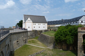Torhaus, Festungsmauer und Kasematte auf der Festung Königstein in der Sächsischen Schweiz