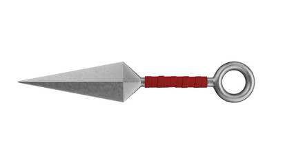 Kunai ninja weapon isolated on transparent and white background. Ninja concept. 3D render