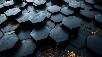 modern style hexagon arrangement with gradient colors for wallpaper or background