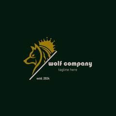 Fototapeta premium Wolf head Vector illustration. Wolf Vintage Logo Stock Vector.