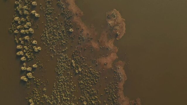 Aerial footage of Kızılırmak Delta in Samsun Province of Turkey 4K Stock Video