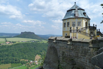 Hungerturm und Rößchen auf der Festung Königstein in der Sächsischen Schweiz
