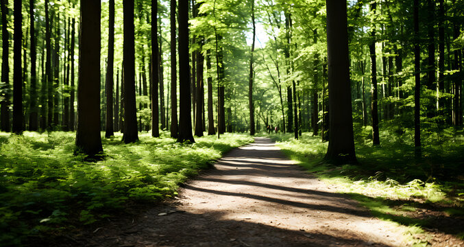 this is an image of a wooded road