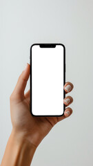 Hand holding a phone, phone screen PNG