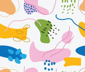 design vector art seamless pattern style liquid retro scandinavian