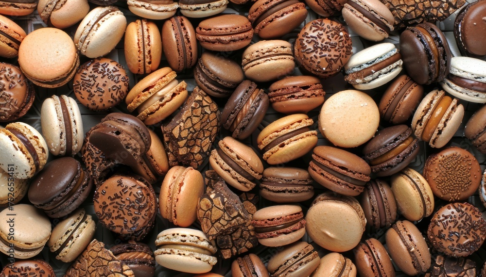 Aufkleber assorted collection of colorful macarons creating a vibrant and lively background