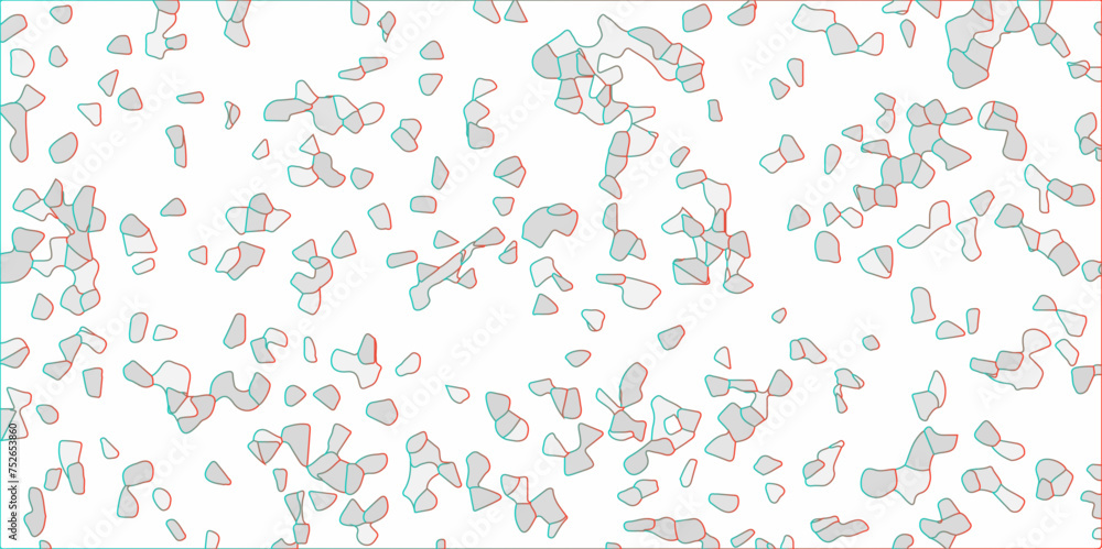 Poster abstract multi color and white broken stained glass background. 3d shapes voronoi diagram seamless g