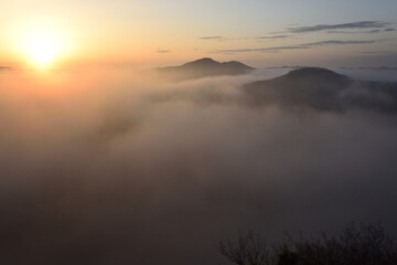 Fototapeta premium Sea of clouds in early morning