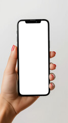 Hand holding a phone, phone screen PNG