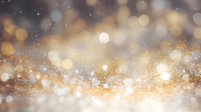 Shiny glitter particles wallpaper with defocus effect