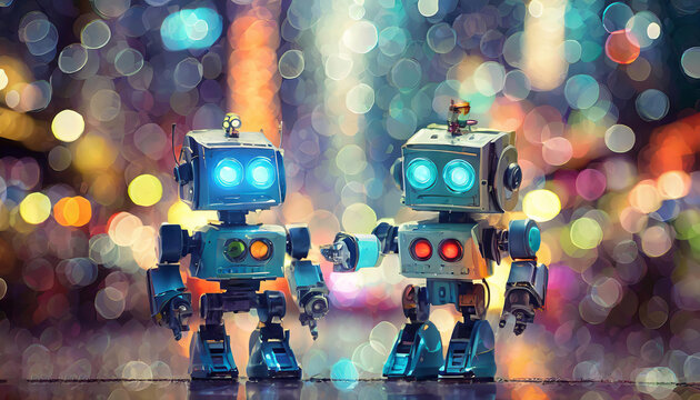 a robot, comic style of ai robot Artificial Intelligence