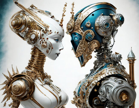a robot, comic style of ai robot Artificial Intelligence