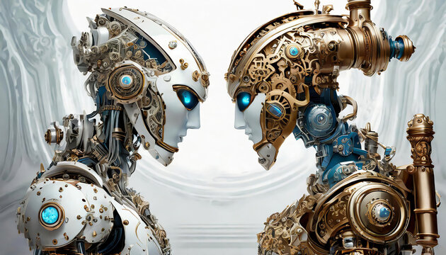a robot, comic style of ai robot Artificial Intelligence