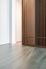 entrance hall with wooden sliding door