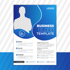 Corporate business flyer design, modern A4 business flyer template.