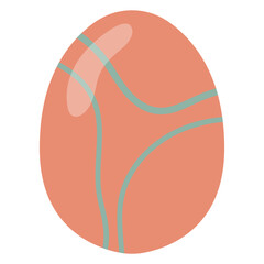 Pastel Flat Easter Egg Element Illustration