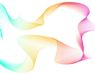 曲線・流線・ウェーブの背景　背景透過　2