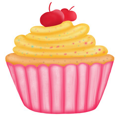 cupcake with cherry