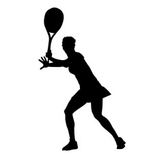 Woman Tennis Silhouette