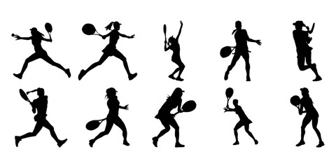 Woman Tennis Silhouette