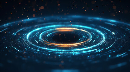 Nature inspired abstract technology background with circles and ripples