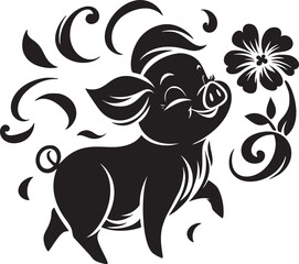 Floral Feast Pig