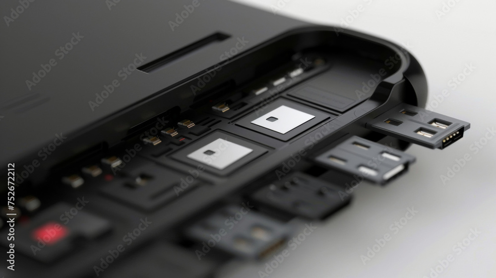 Poster a detailed shot of the frames builtin memory card slots eliminating the need for cords or usb drives