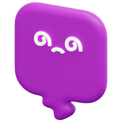 speech 3d render icon illustration