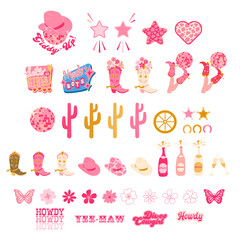 Pink Disco Cowgirl Western Elements